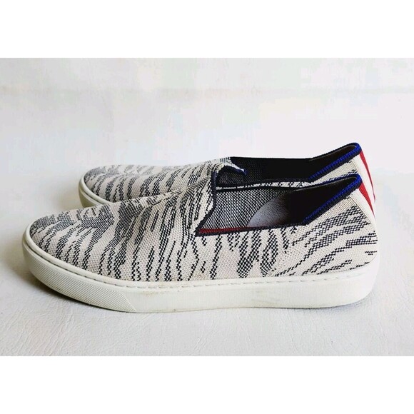 Rothy\'s The Sneaker Maritime Tiger Slip On Retired Sneakers Womens Size 8.5